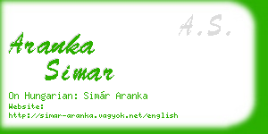 aranka simar business card